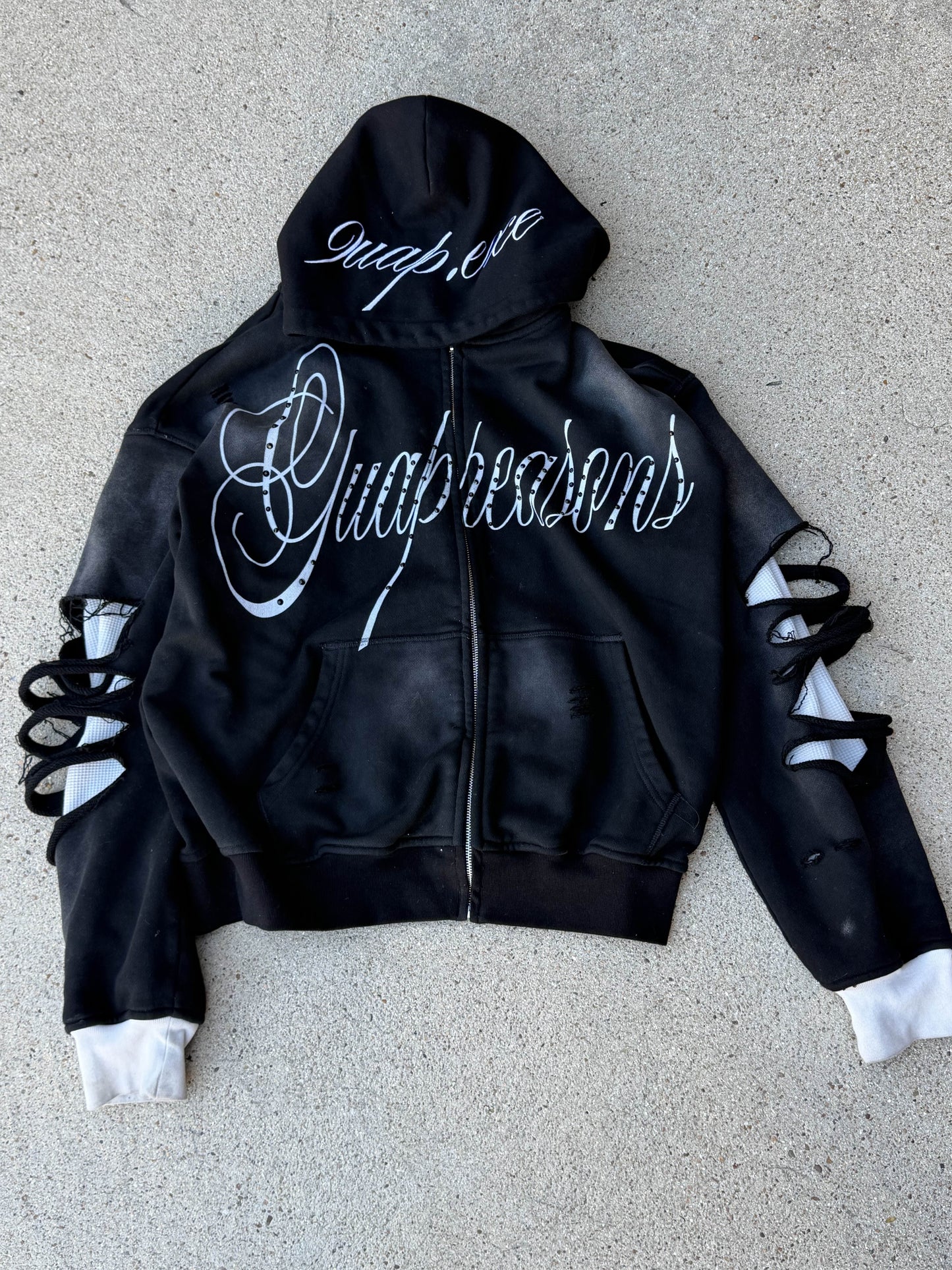 "9uapreasons" Zip-Up Hoodie